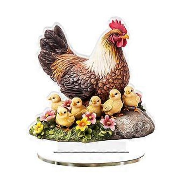Påskhare Ägg Akryl Skrivbordsdekoration Högtidsdekoration Utskuren Ornament C