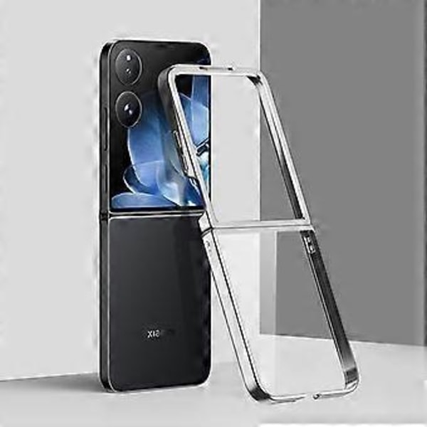 För Xiaomi Mix Flip 5G Skal Elektroplätering Transparent PC Telefonfodral Style C