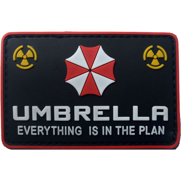 2 stk. Resident Evil Umbrella Corporation PVC Patch Badges Emblem A