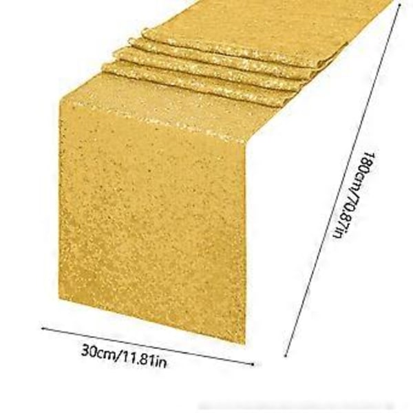 Bordflagg Glitter Bryllup Glitter Bordflagg For Bryllupsfester 12x71 Tommer I Et Utvalg Av Farger Gold