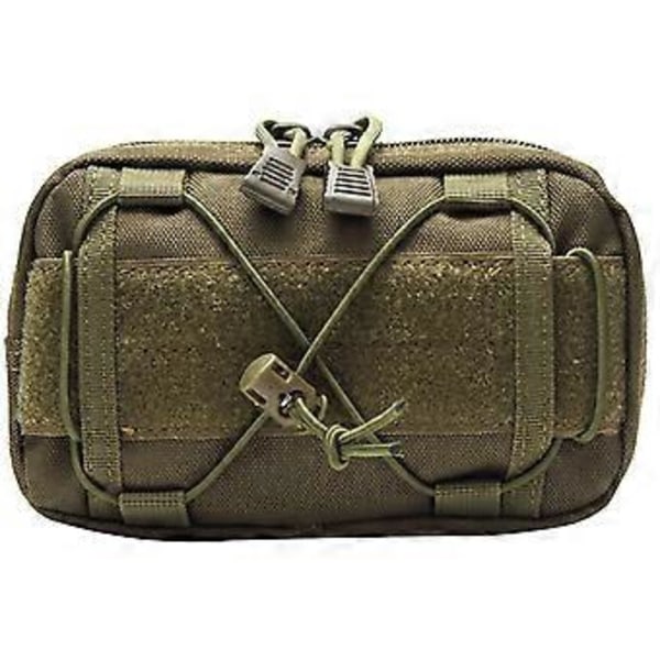 Verktygsväska Multifunktionell Bältesväska Taktisk Molle Horisontell Administratörsficka Verktygspåse Väska Plånbok Armégrön Army Green