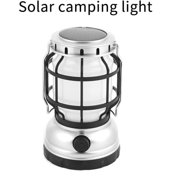 Camping Solar Light Usb Genopladelig Vandtæt Led Outdoor Lanter