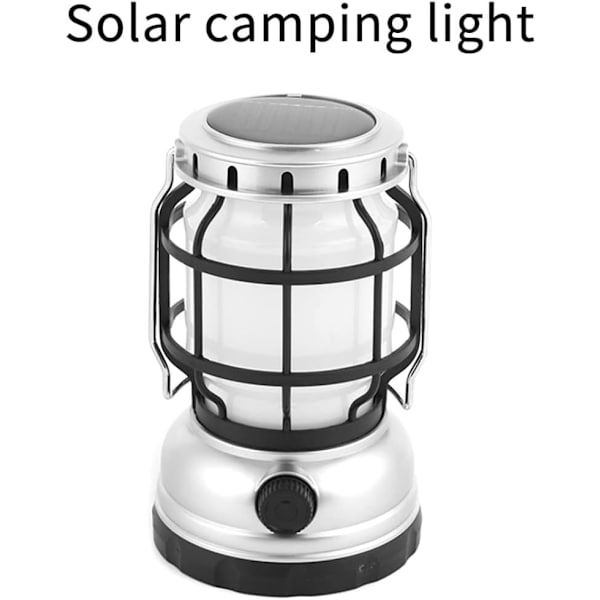 Camping Solar Light Usb Rechargable Waterproof Led Outdoor Lanter