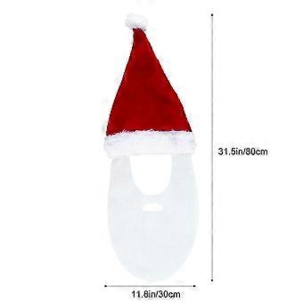 Kreativ Tomteluva Julhatt med Skägg Partykostym Tomte Tillbehör