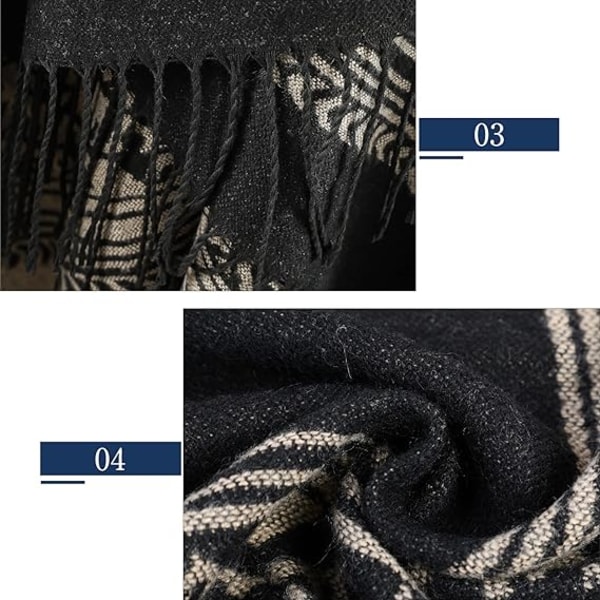 1 stk. Cape Shawl Elegant Varmt Firkantet Efterår og Vinter Kvinder Khaki