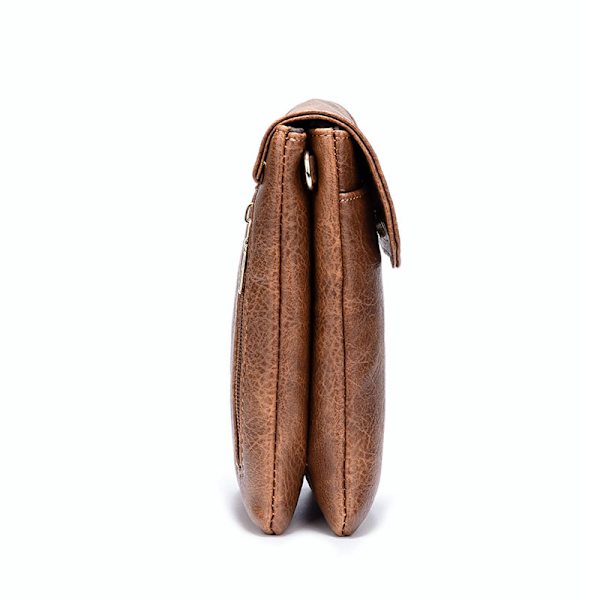 Karamellin värinen, kuumaa myyvä naisten nahkainen puhelimen crossbody-laukku, t