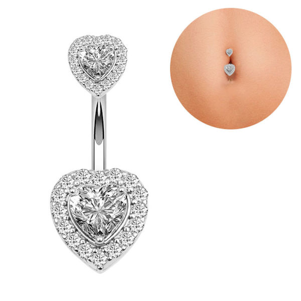 Todelt kærlighed navlering kreativ Zircon navlepiercing umbilica