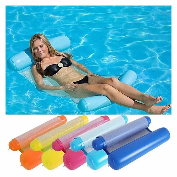 Röd, 1-pack, uppblåsbar hängmatta, uppblåsbar boj pool säng och