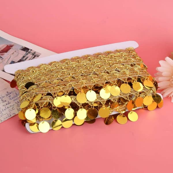 Mave-dans Hip-skørt, 10 Yards Mave-dans Kvaster med Bling Sekvens