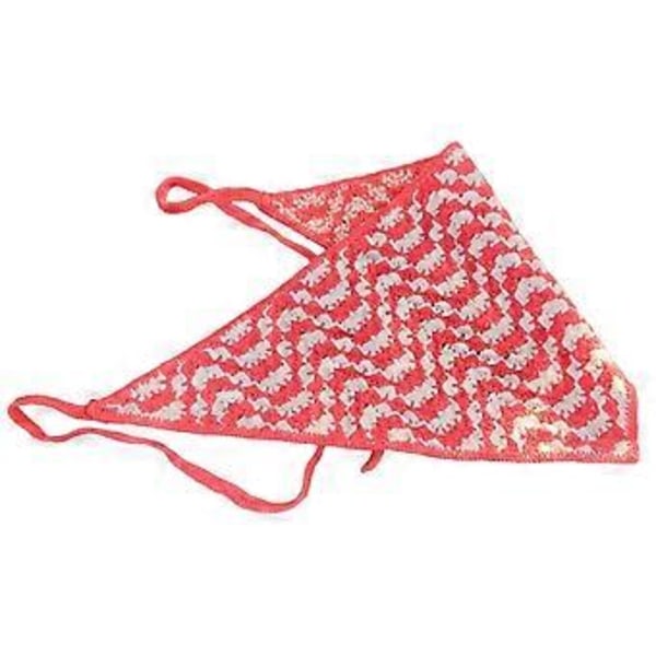 Hårband i fransk vintagestil Söta hårtillbehör Eleganta huvudbonader Mångsidig stickad hårscarf för flickor red wavy pattern