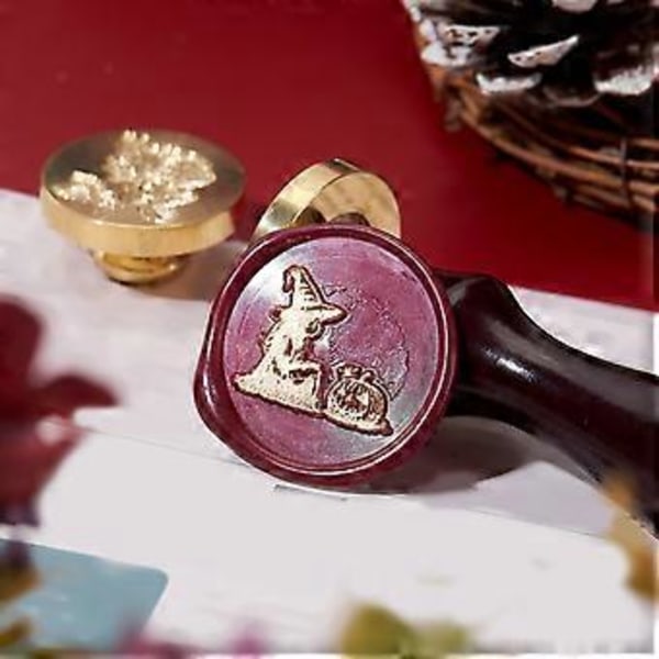 Messinghode Gresskar Seglstempel Plante Forseglingsvoks Stempel Edderkopper Voks Seglstempel for Kort Brev Invitasjoner Dekorasjon rose bloom