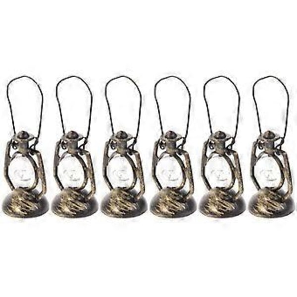 6 stk. Miniatyr Lampe Dekor Mikro Landskap Rekvisitt Dukke Parafinlampe Miniatyr Dekor