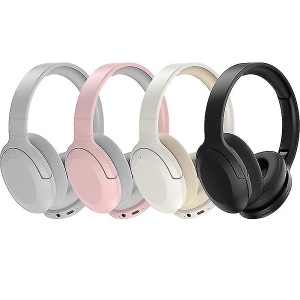 Headphones Wireless Noise Headworn Bluetooth Earphones Wireless Earphones Large Earmuffs Noise Reduction Long Battery Life.Pink.