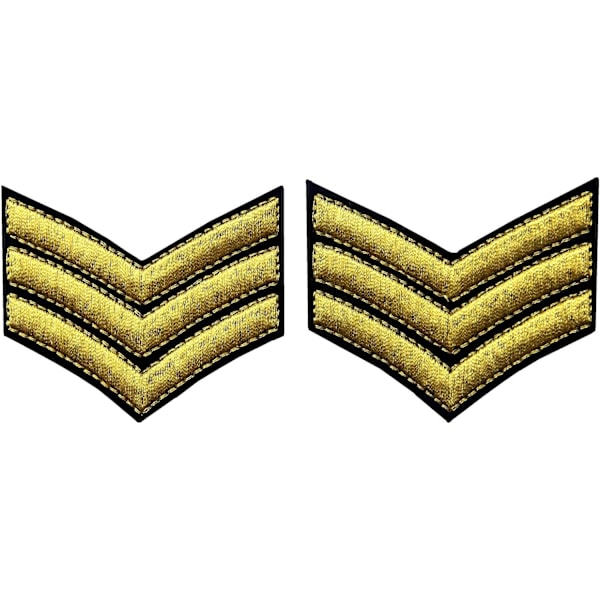 US Army broderet patch - Sergeant rang - vil blive syet på