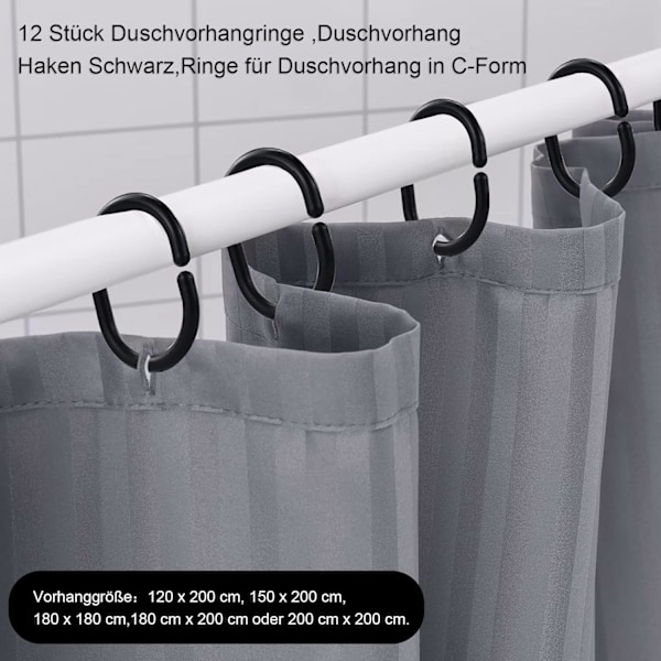 (Sort) 12 stk. Plastikskydebruseforhængsringe