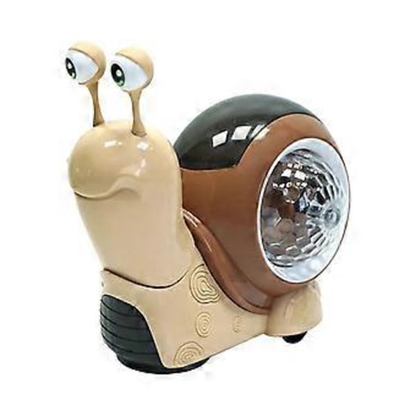 Krype- og gåleke for babyer oppmuntrer babyer til å krype med musikk og lys Interaktiv musikalsk leke for baby Lyst brun Light Brown