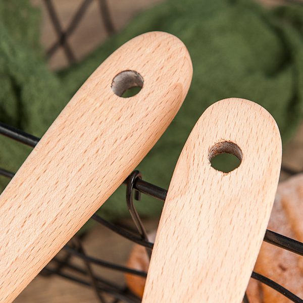 2 stk. 34,5*9,5 Medium Flat Spatula Træ Solid Spatula