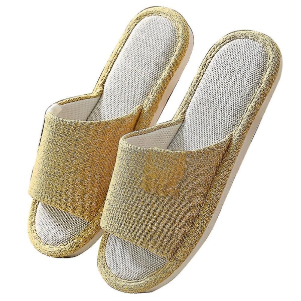 Slippers med åpen tå og memory foam, myke innesko for komfort.