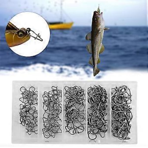 Fiskeline Synkesøkke Slider med Dobbelt Lås Snap Rustfrit Stål Fiskesynkesøkke Slides Vægte Saltvand Kattefisk Rigs