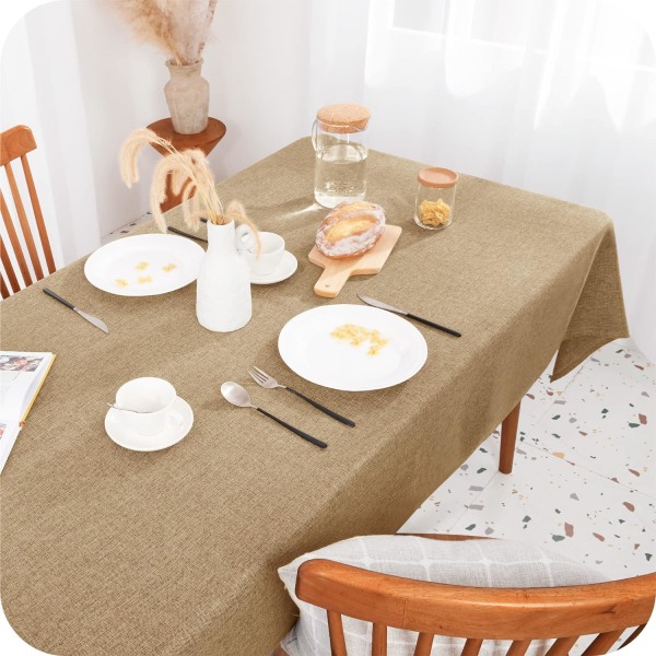 Mörk linne - Rektangulär fläckbeständig linneduk Vattenp