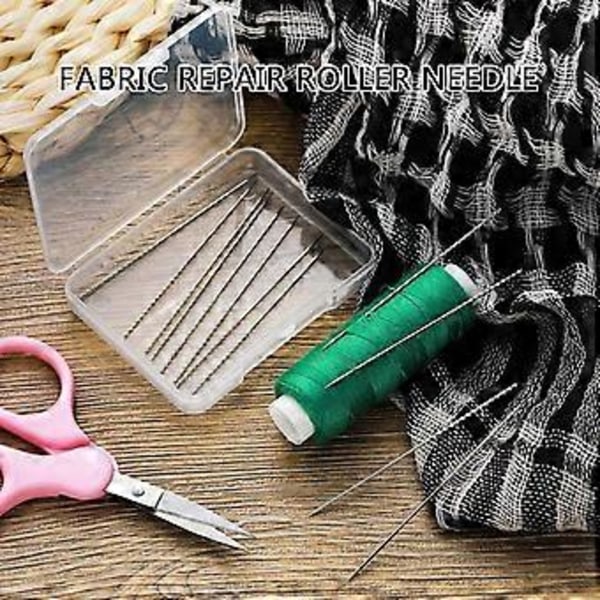 15x/Set Reparationsverktyg för Sömnad Lagning Nål Läderhantverk Sömnadssöm Nål Lagning Verktyg för Stickade Tyger 1.2x76