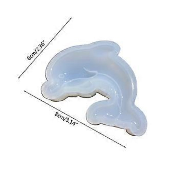 Krystall Epoxy Resin Form Delfin Anheng Støping Silikonform DIY Håndverk Smykkelaging Verktøy Klar