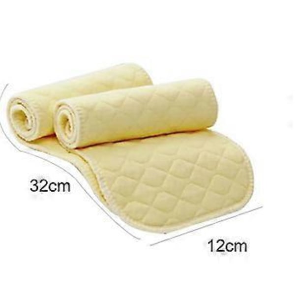 Gylpeklude i muslin, vaskeklude til babyer, 32 x 12 cm, bomuld, 3 superbløde og absorberende stofbleer Yellow