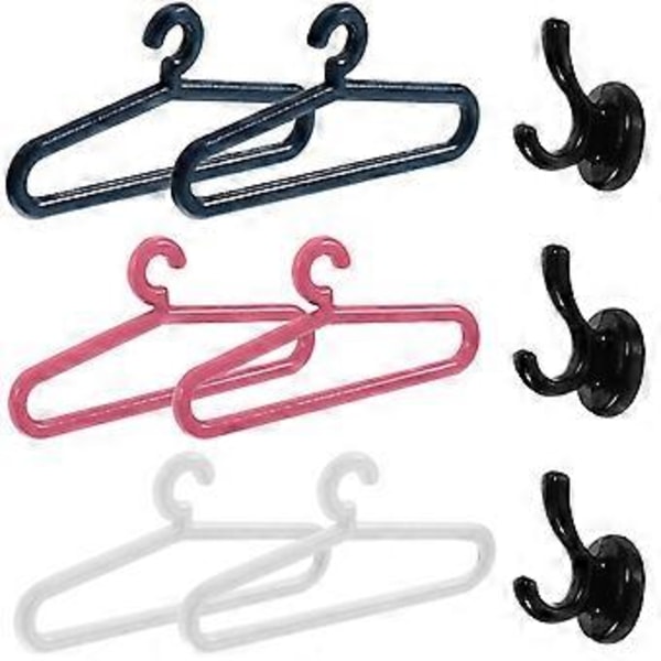1 Set Mini Dockskåpshängare Krokar Modell Dockskåpsmöbler Dockskåpstillbehör Dockhängare