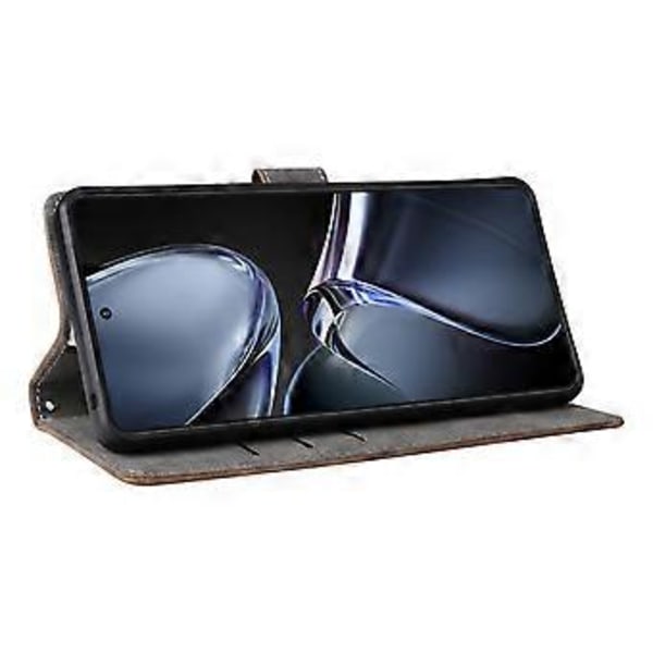 Til Asus Zenfone 12 Ultra 5G Etui Wallet RFID-blokering PU Læder Cover Visningsstativ Brown