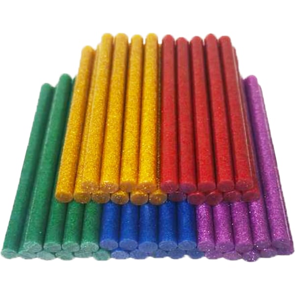 50 stk 7 mm x 100 mm Limstifter i flere farger for limpistol