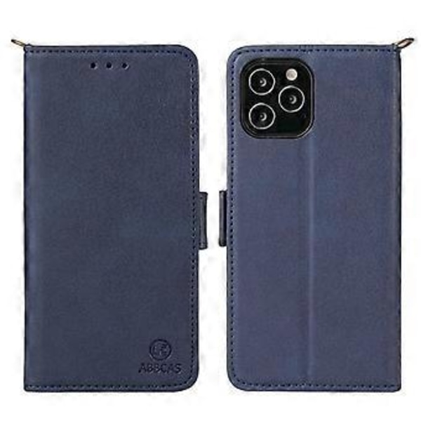 Fodral för iPhone Premium PU-läder plånboksfodral med stativ och flipskydd Brown