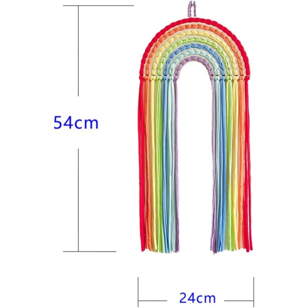 Handgjord polyester regnbåge väggbonad gobeläng bohemisk vävd T