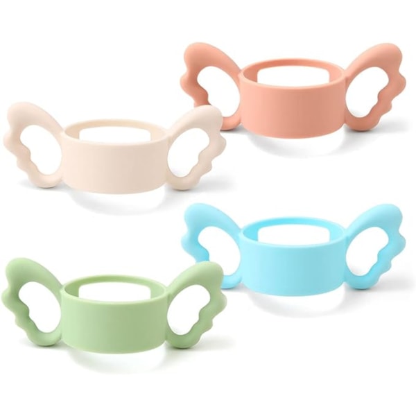 Silikon Babyflaska Handtag, 4 Stycken Lättgrepp Babyflaska Håll