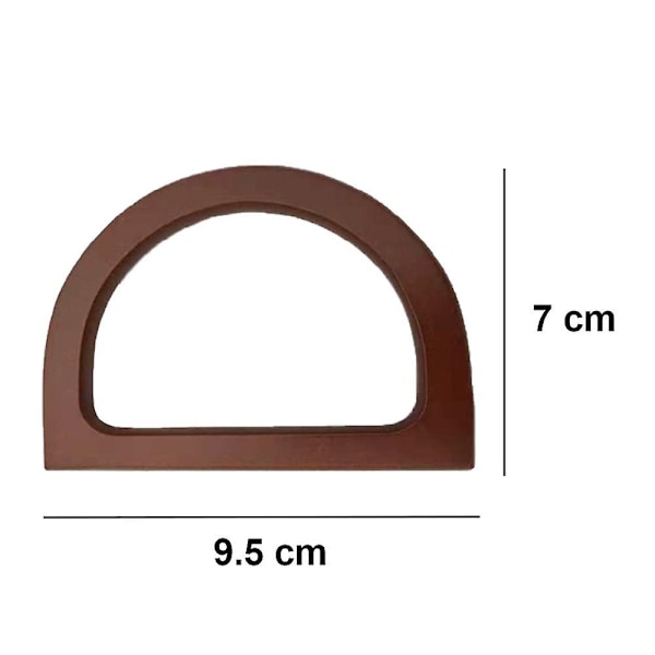 4st Poignée de sac en bois Ersättning D Forme Sac à main Poign