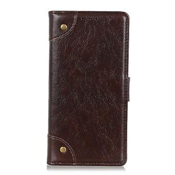 För Galaxy A51 Kopparspänne Nappa Textur PU Fodral