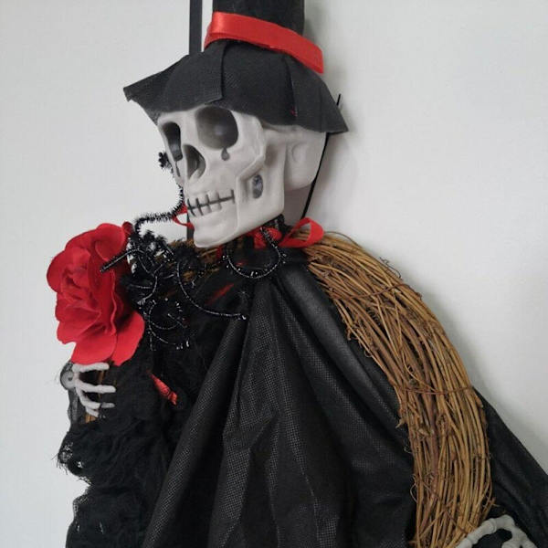 1 kpl Musta Sulhanen Halloween Riippuva Kallo Rattan Seppele Pelottava Garla