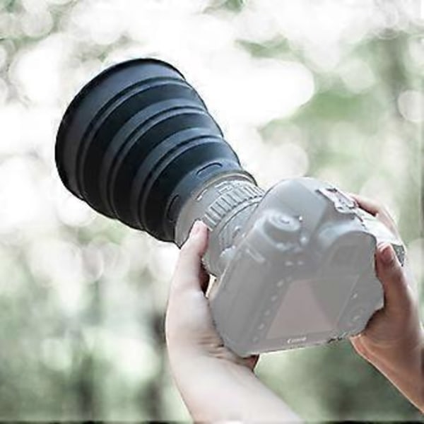 Vikbart silikonlinsskydd för 53-72mm/72-112mm kameralins eliminerar reflektion för perfekt bild, linsskydd M