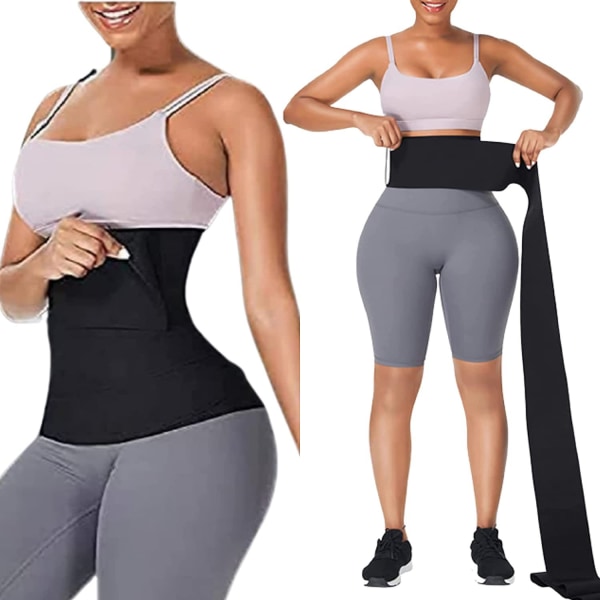 Bandage Wrap Waist Trainer til kvinder, Plus Size justerbar talje