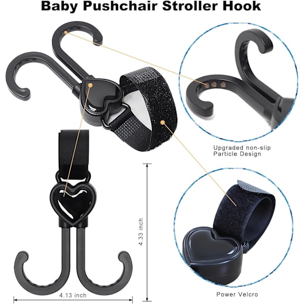 Buggy Clips för Barnvagn, Barnvagnsclips för Väskor, Barnvagnskrokar för Väskor, P