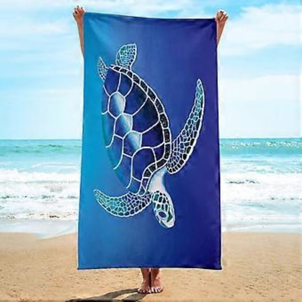Mikrofiber Strandhandduk Superlätt Färgglad Badhandduk Sandtät Strandfilt Multifunktionell Handduk för Resor Simbassäng 30x60 Tum