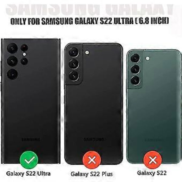 För Samsung Galaxy S22 Ultra Plånboksfodral, [Blomsterpräglat] Premium PU Läder Plånbok Flip Skyddande Telefonfodral med Kortfack och Ställ för S