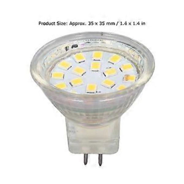 4 stk. 18LED MR11 Lyspære 3W 300LM Dobbel Pin Base Landskapsspot Lyspære for Stue Kald Hvit