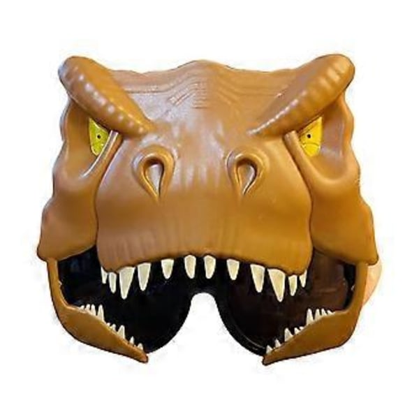 Dinosauruslasit, asulasit naamiaisasuihin syntymäpäiväjuhliin, ruskea pieni dinosaurus