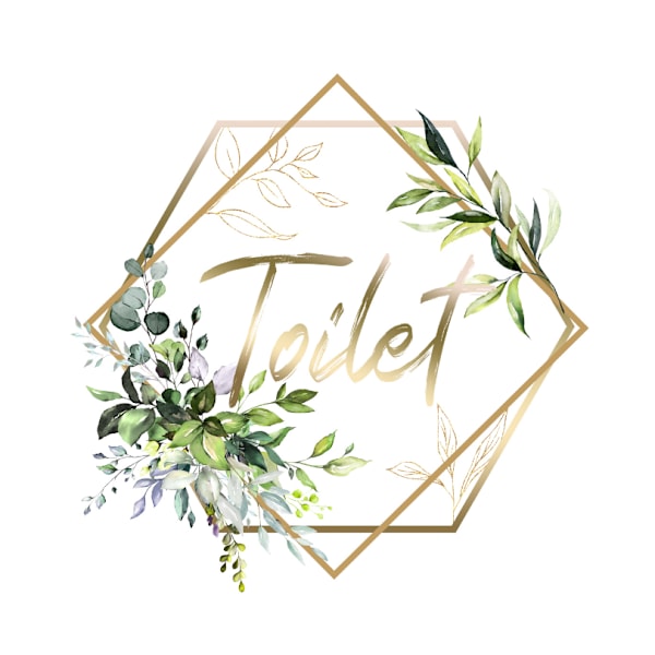 Kukka logo perhonen seinätarra, neliö kylpyhuoneen ovi koriste