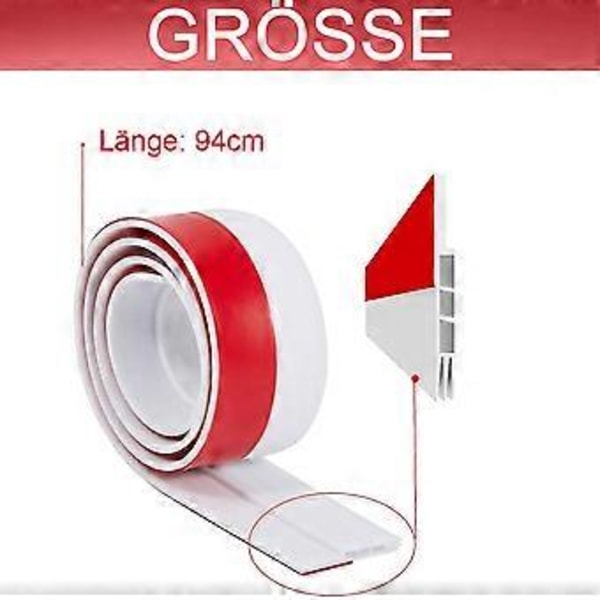 2 kpl Tr-vedonesto, oven tiiviste ulko- ja sisäoviin, oven pohjatiiviste, pöly- ja melueristys, säänkestävä vedonestoeriste, 1-4/5\" L x 37\"