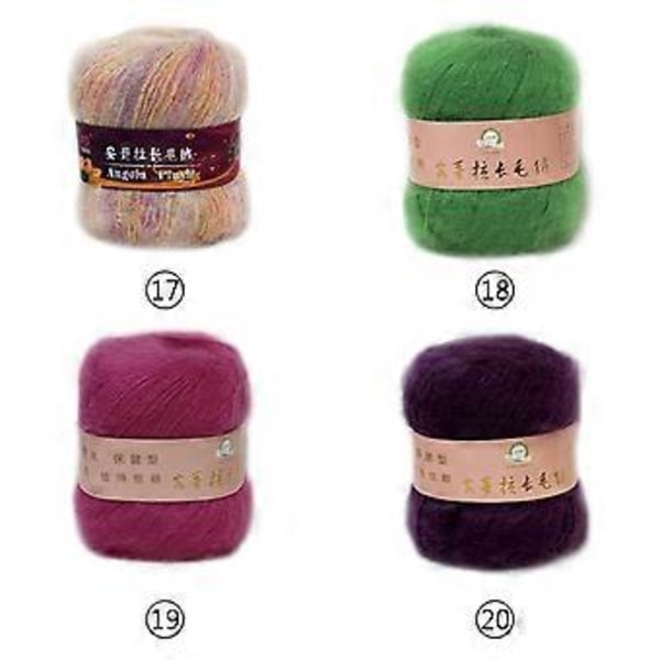 Mjuk Mohair Kashmir Stickgarn DIY Sjal Halsduk Virkgarn Tillbehör 07 7