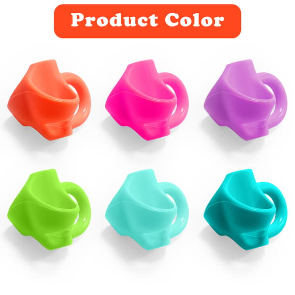 Set med 6 Grip Correctors 3-Finger Silikon Penngrepp Pennfodral