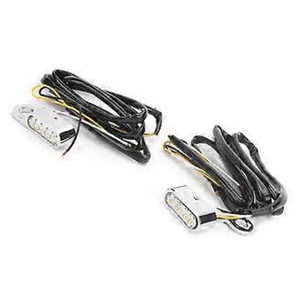 2st DC12V Blinkers Motorcykel LED Indikatorlampa Passar XL 48 72 1200 883 2004-2020 Krompläterad Silver