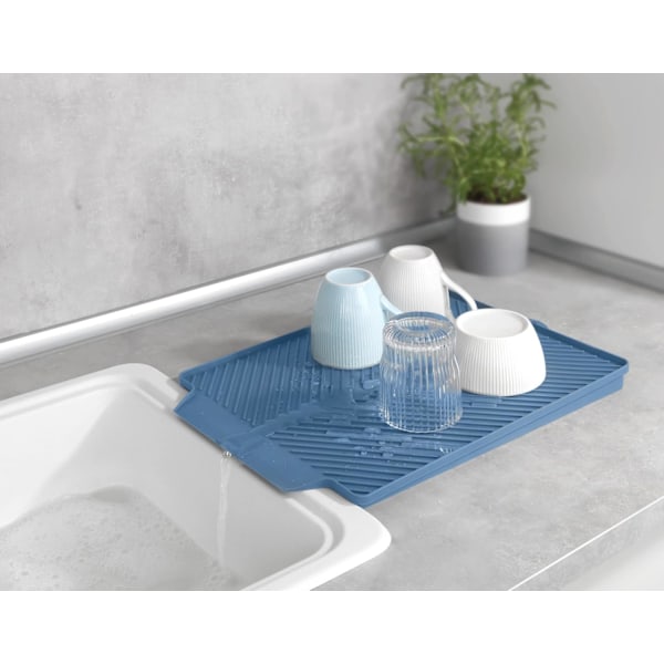 43*33,5 cm, sininen, sininen kuivausalusta - Valutusmatto, altaan pohjalle w