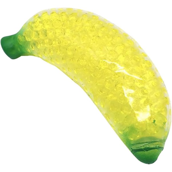En bananformede stressbolde med frugtformede perler-Stress Ba